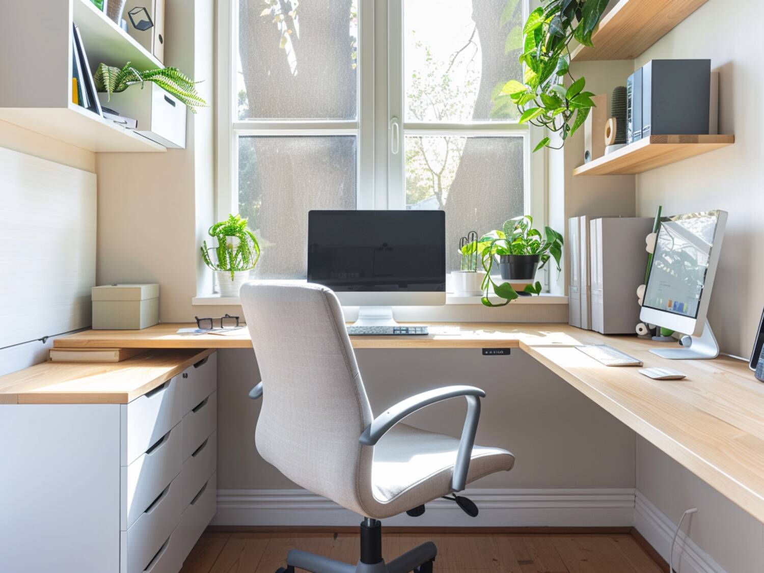 ak dopasować biurka z funkcją przechowywania do małych biur?