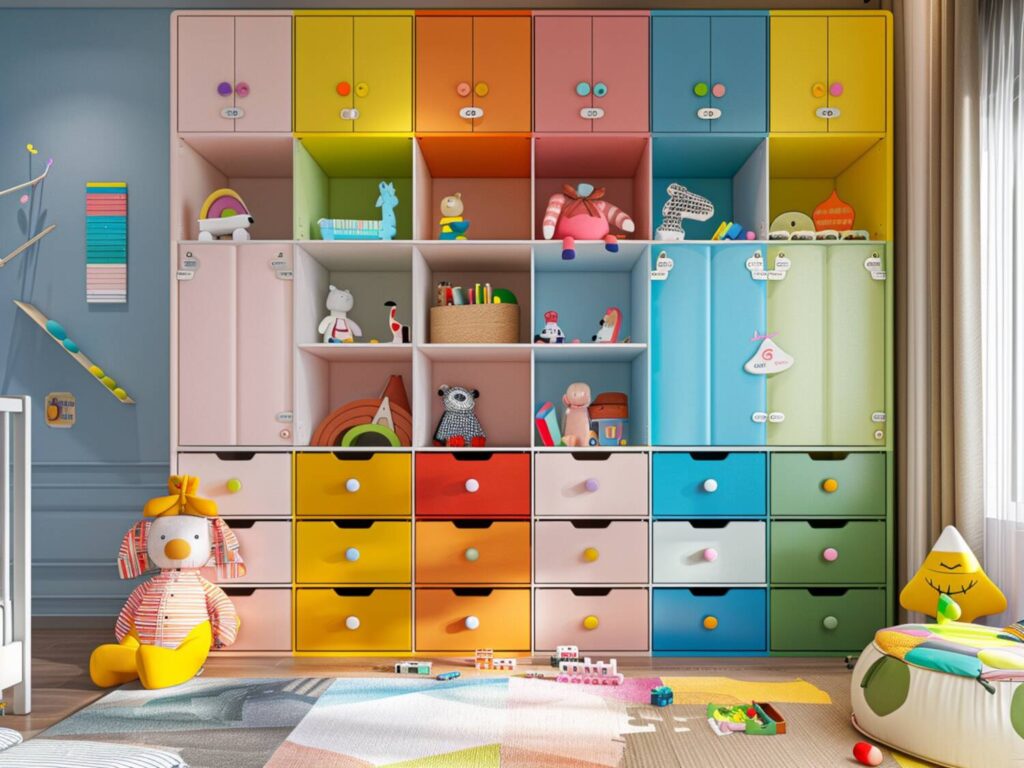 Najlepsze szafy dziecięce z funkcją przechowywania zabawek.