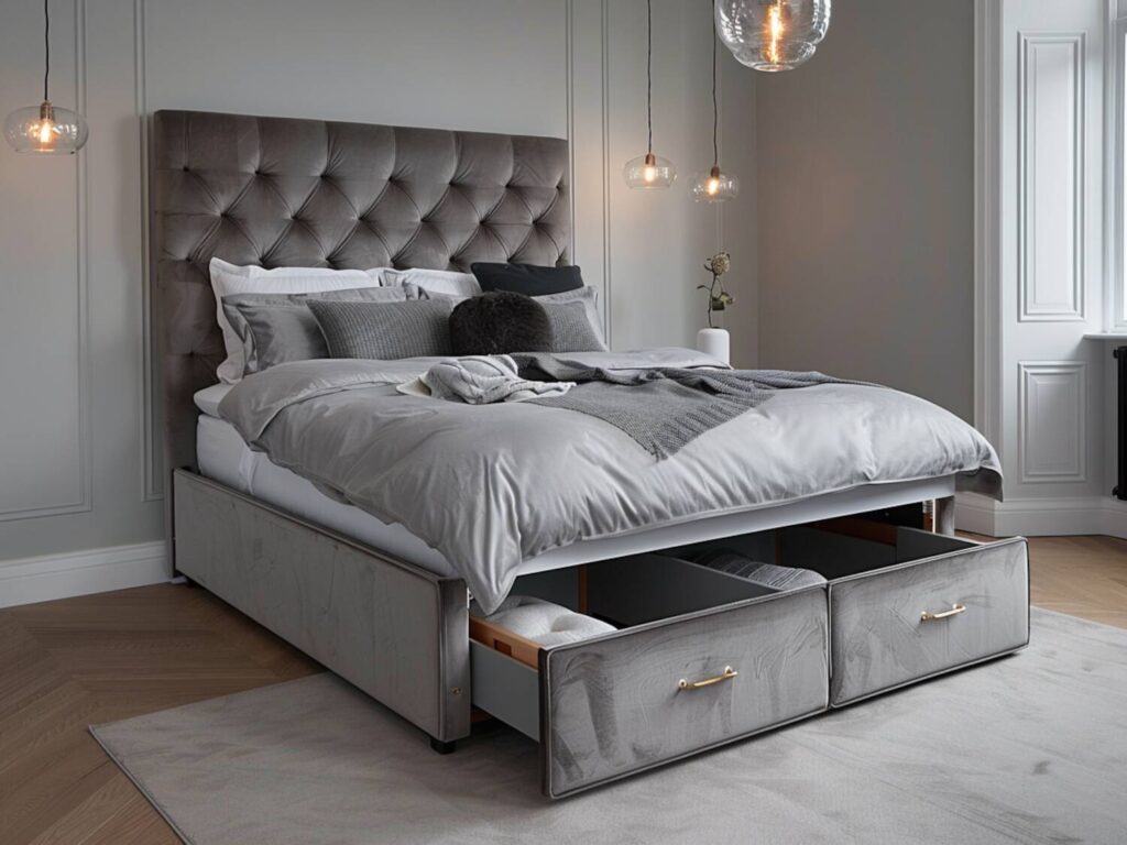 Najlepsze łóżka glamour z funkcją przechowywania na 2025 rok