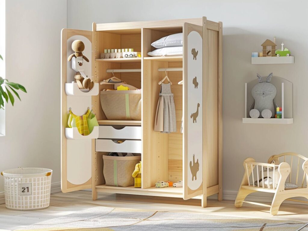 Najlepsze szafy dziecięce z funkcją przechowywania zabawek.