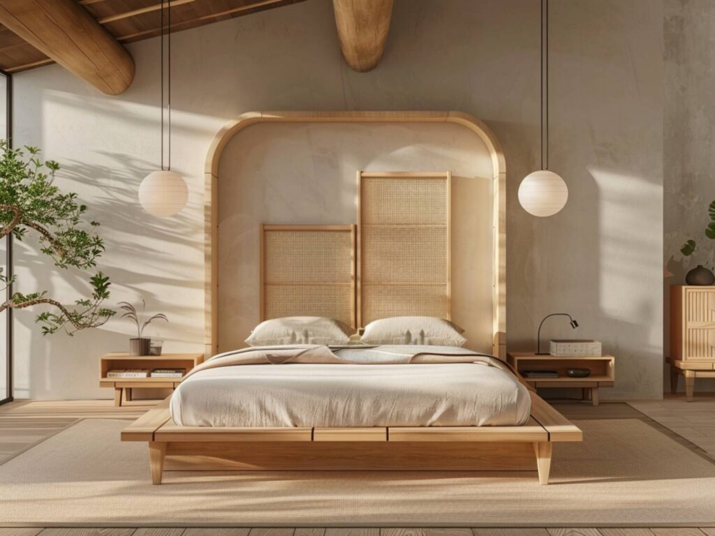 Najlepsze łóżka w stylu japandi na 2025 rok