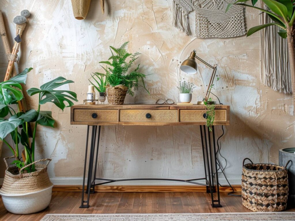 Jak stworzyć biurko w stylu boho z odzyskanych materiałów