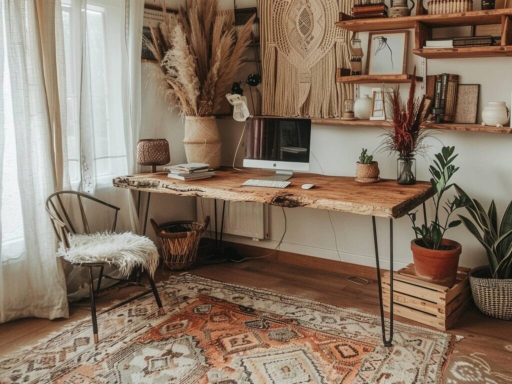 Jak stworzyć biurko w stylu boho z odzyskanych materiałów