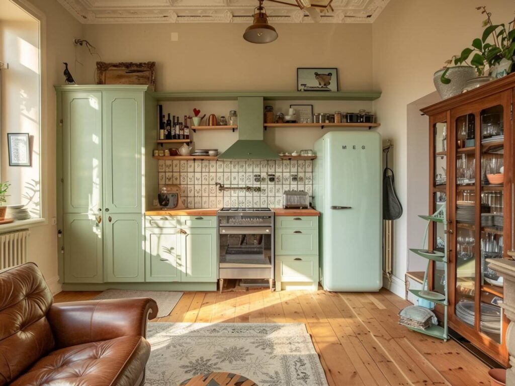 Jak urządzić kuchnię otwartą na salon w stylu vintage